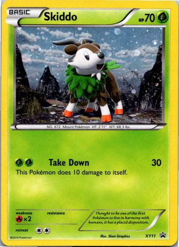 Skiddo xy11 holo promo - skiddo,